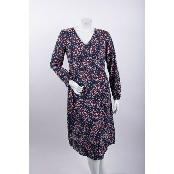 Boden Womens Easy Midi Dress UK 8 US 4 Navy Pink - Picture 1 of 6